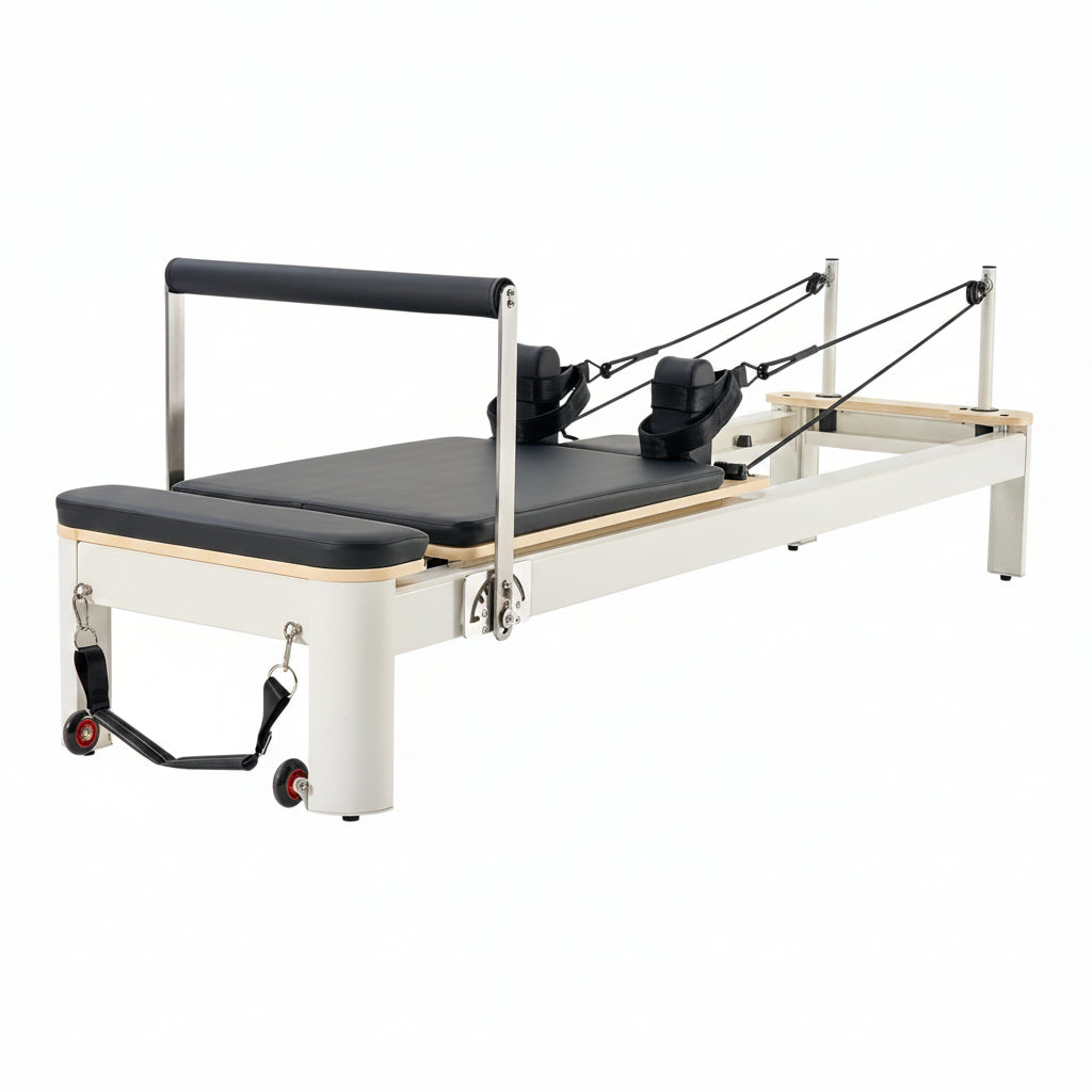 Pilates Reformer Foldable, Suitable for Intermediate and Beginners Users, Pilates Equipment for Home Gym Studio Use with 4 Adjustable Resistance Spring, up to 400 LBS