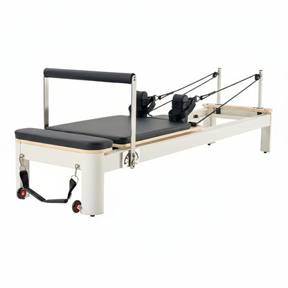 Pilates Reformer Foldable, Suitable for Intermediate and Beginners Users, Pilates Equipment for Home Gym Studio Use with 4 Adjustable Resistance Spring, up to 400 LBS
