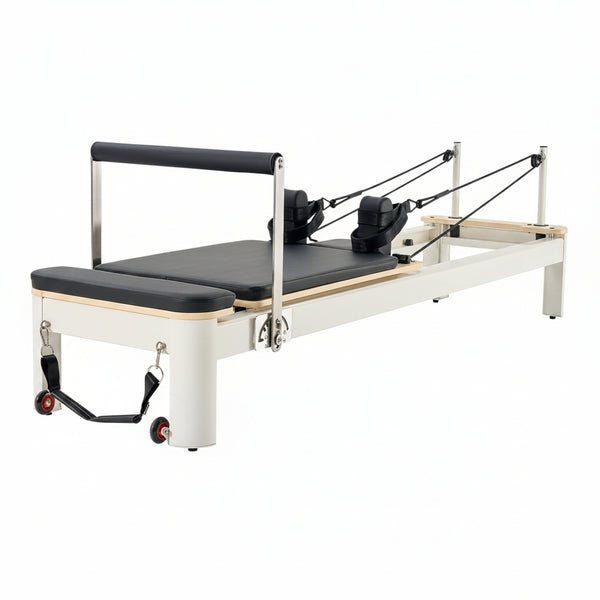 Pilates Reformer Foldable, Suitable for Intermediate and Beginners Users, Pilates Equipment for Home Gym Studio Use with 4 Adjustable Resistance Spring, up to 400 LBS