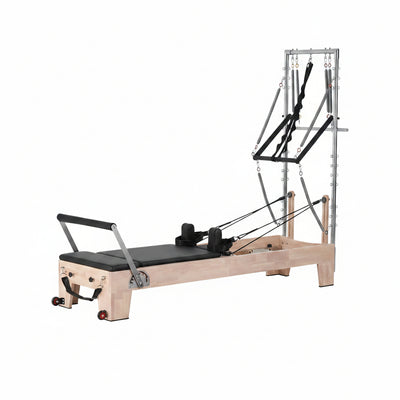 Pilates Reformer Foldable, Suitable for Intermediate and Beginners Users, Pilates Equipment for Home Gym Studio Use with 4 Adjustable Resistance Spring, up to 400 LBS
